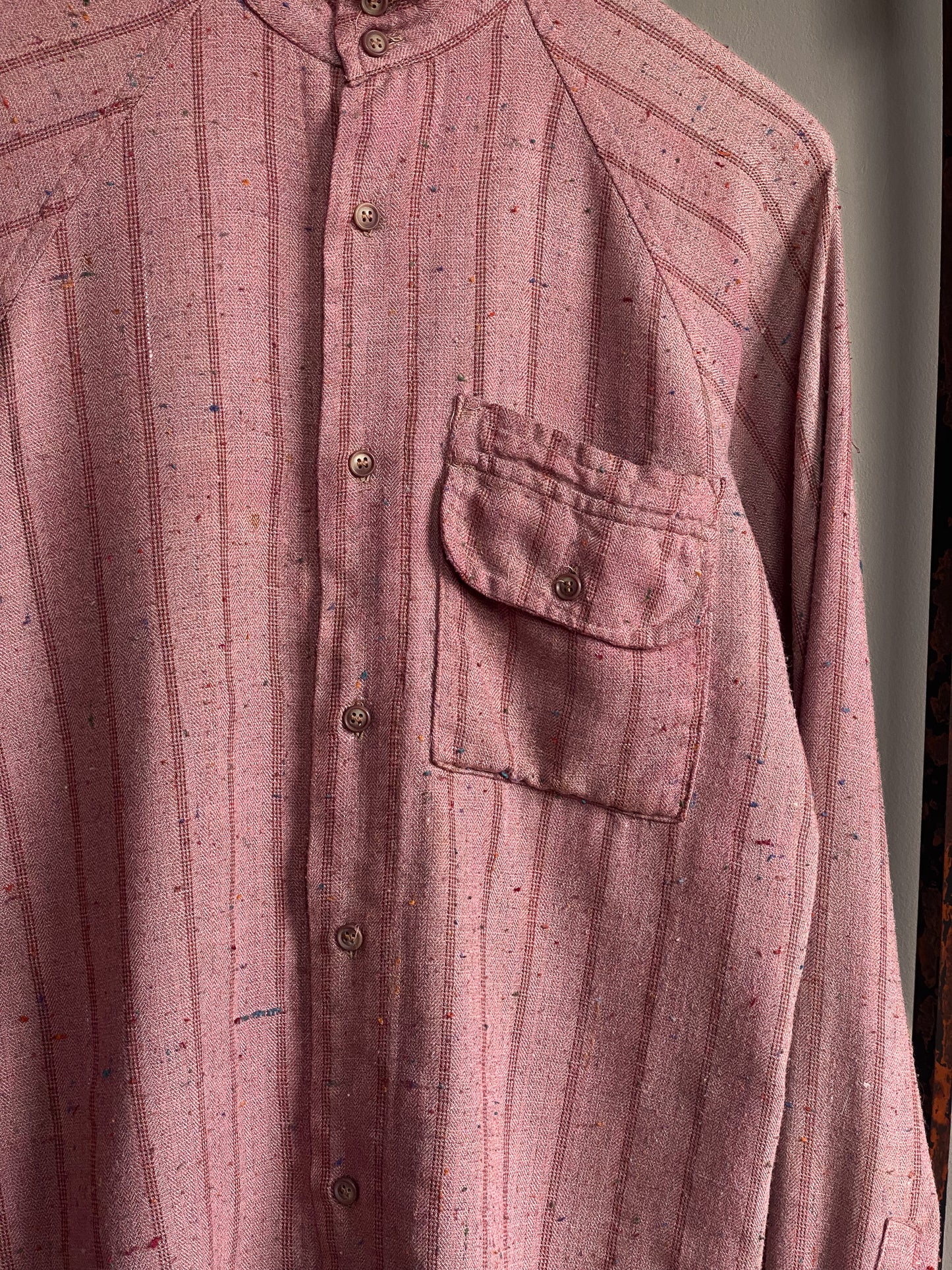 Vintage Banded Slub Tweed Shirt—[M]