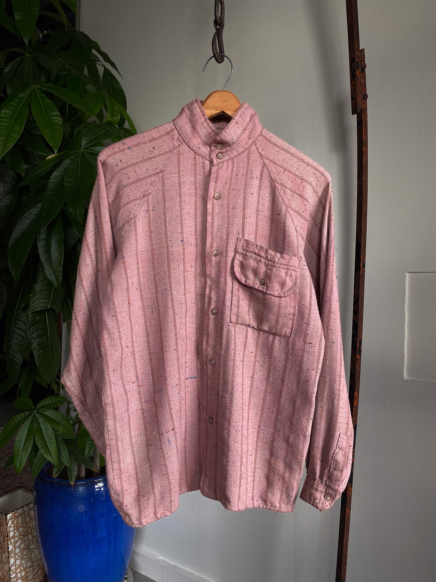 Vintage Banded Slub Tweed Shirt—[M]