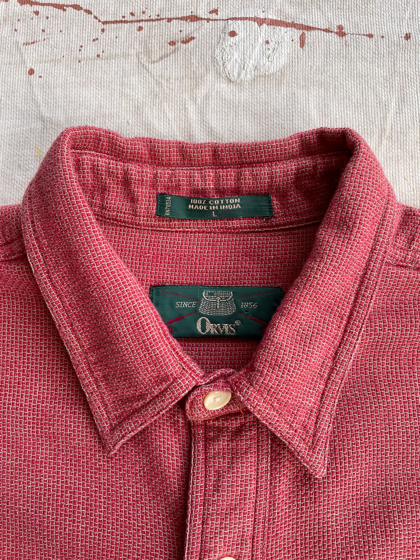 ORVIS WOVEN BUTTON UP SHIRT [L]