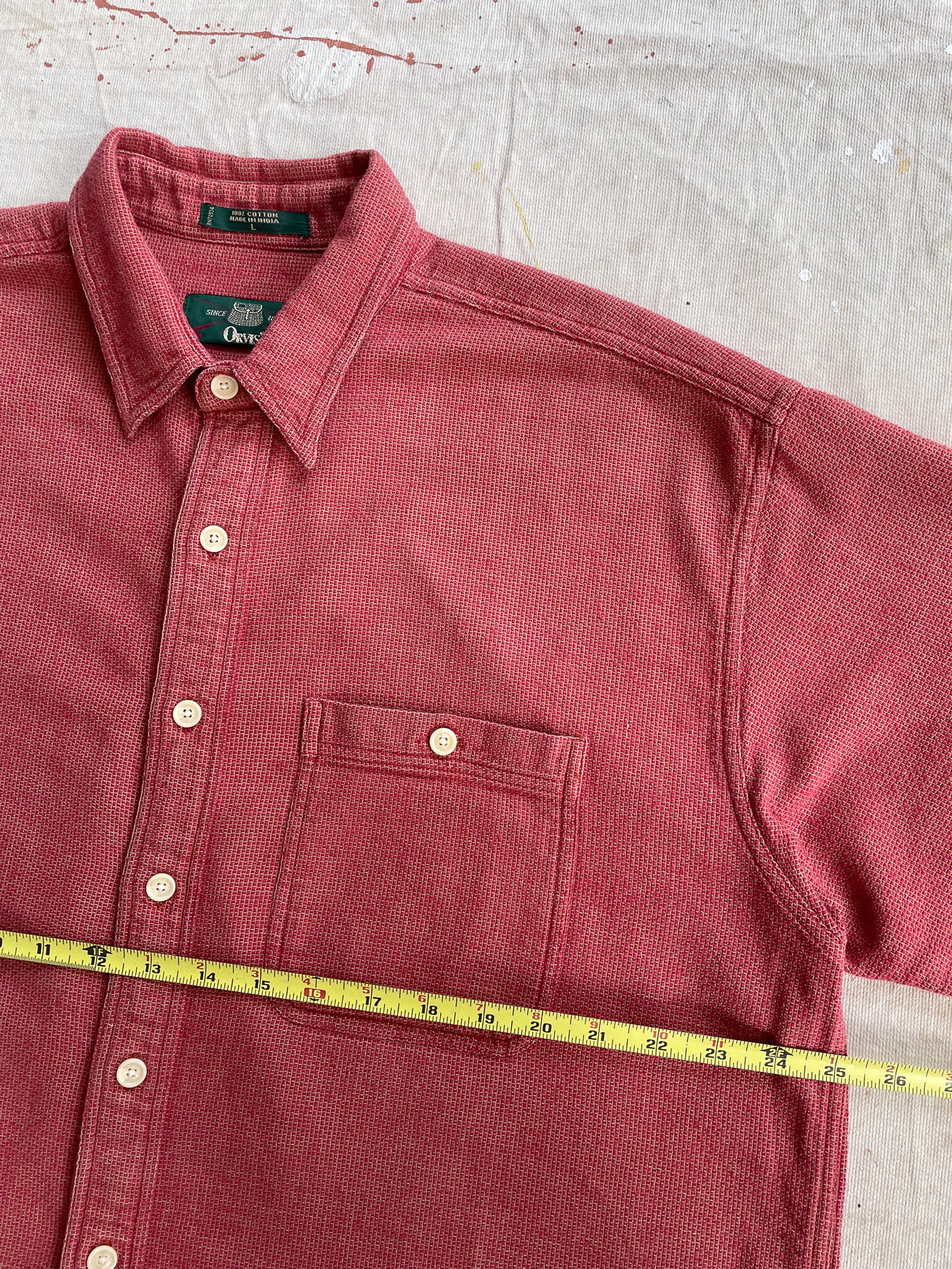 ORVIS WOVEN BUTTON UP SHIRT [L]