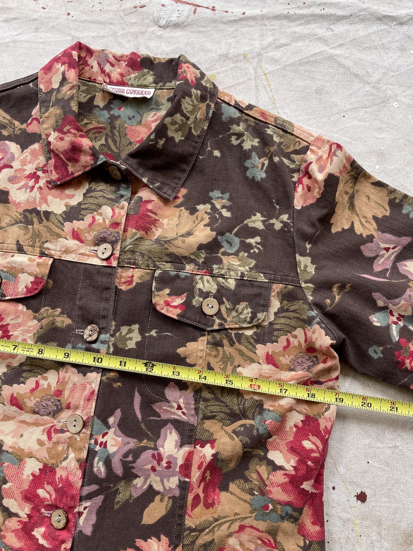Grandma's Floral Trucker Jacket—[M]