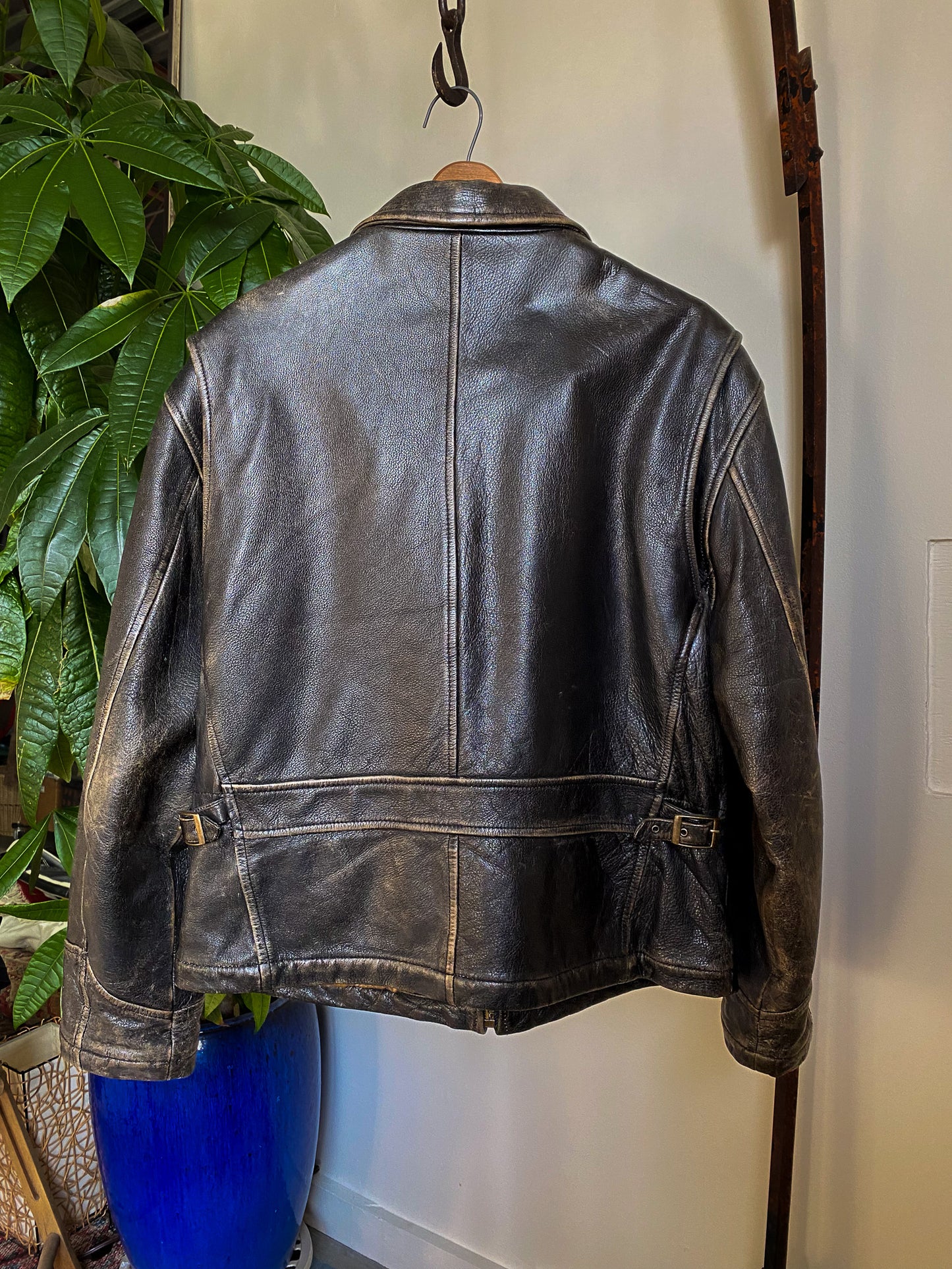 Andrew Marc Leather Jacket—[XL]