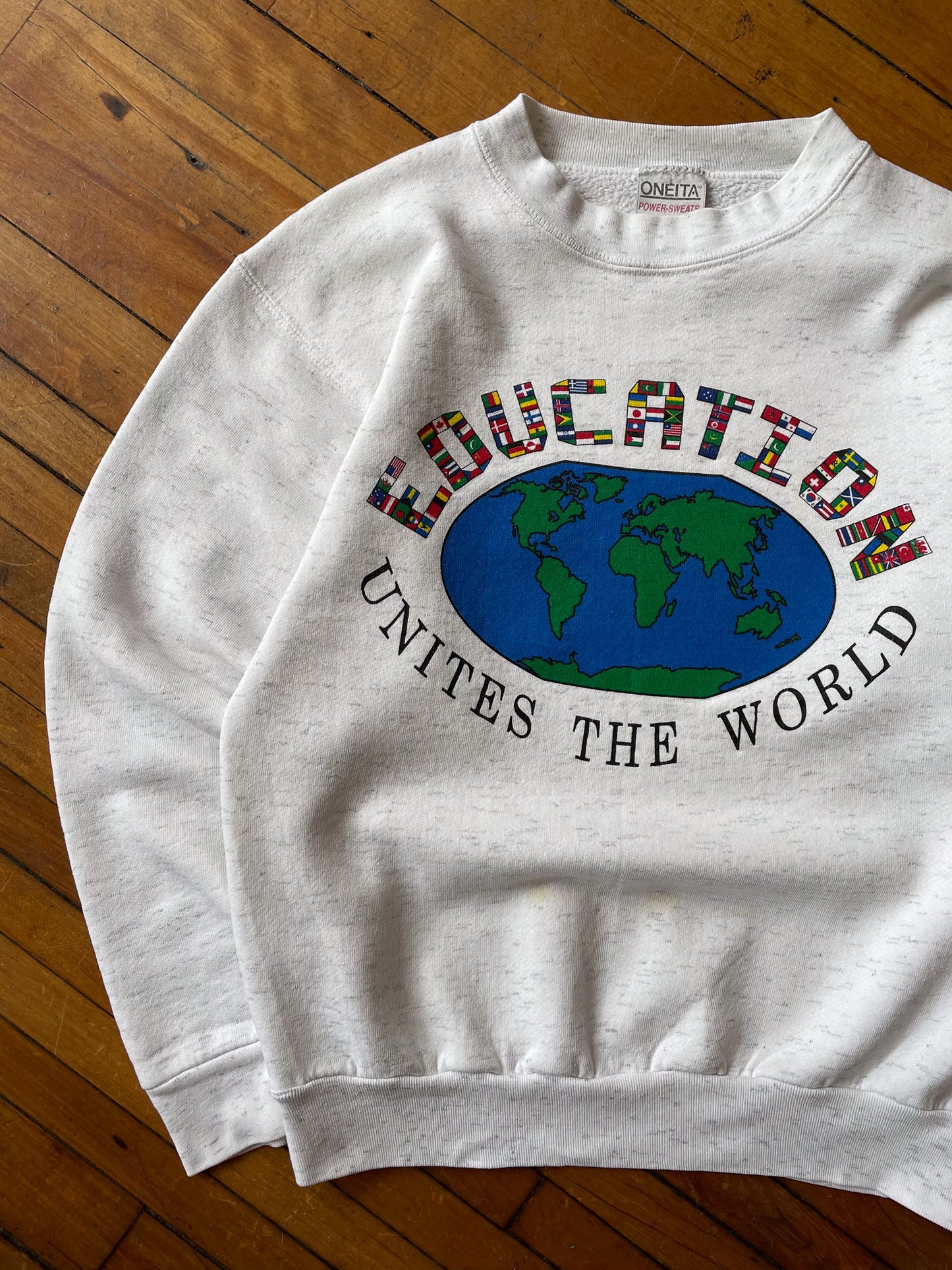 "Education Unites The World" CREWNECK [L]