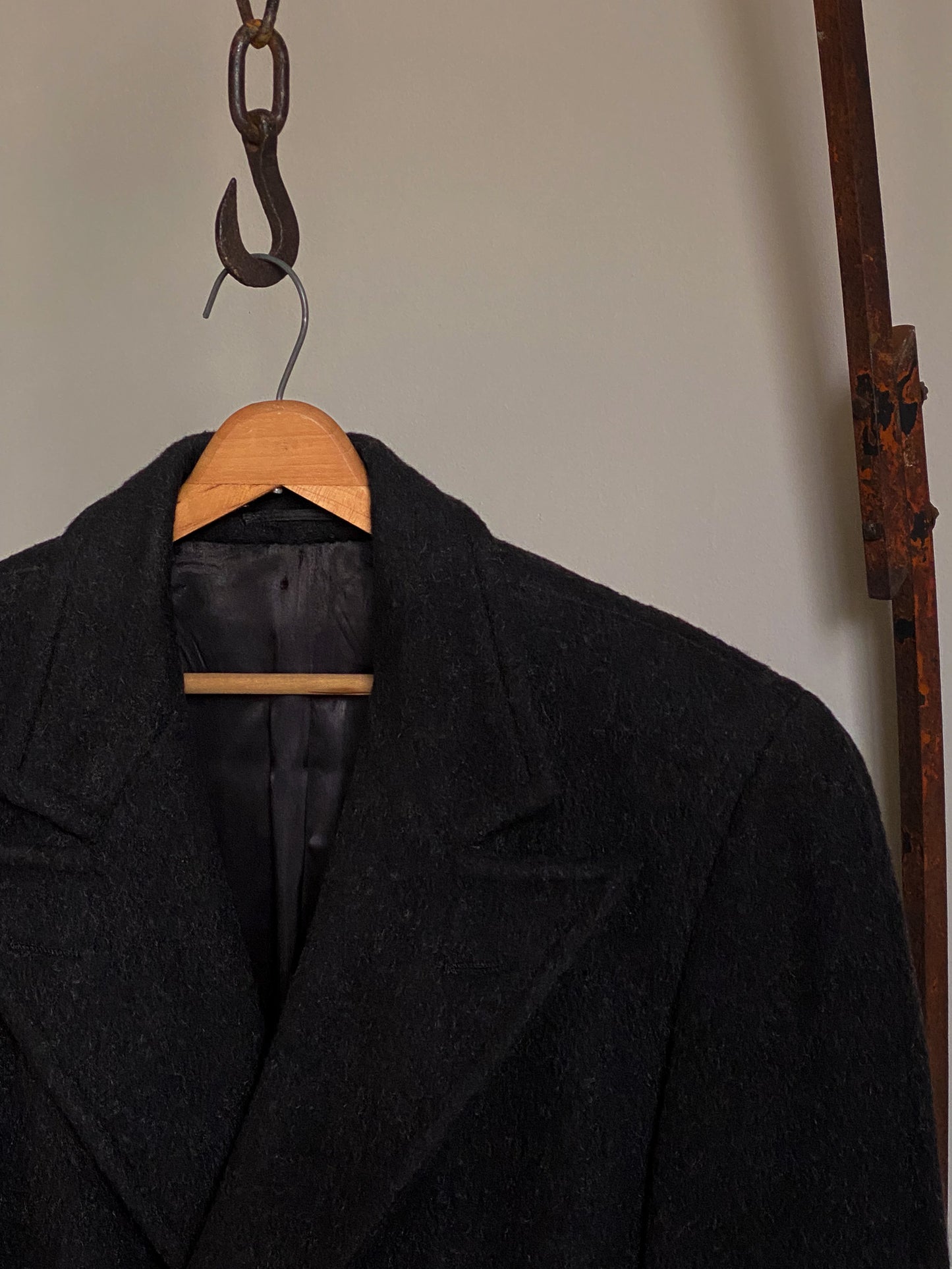 Alpaca Wool Overcoat—[XL]