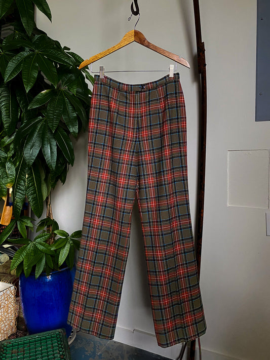 70's Pendleton Tartan Wool Trousers—[28X32]