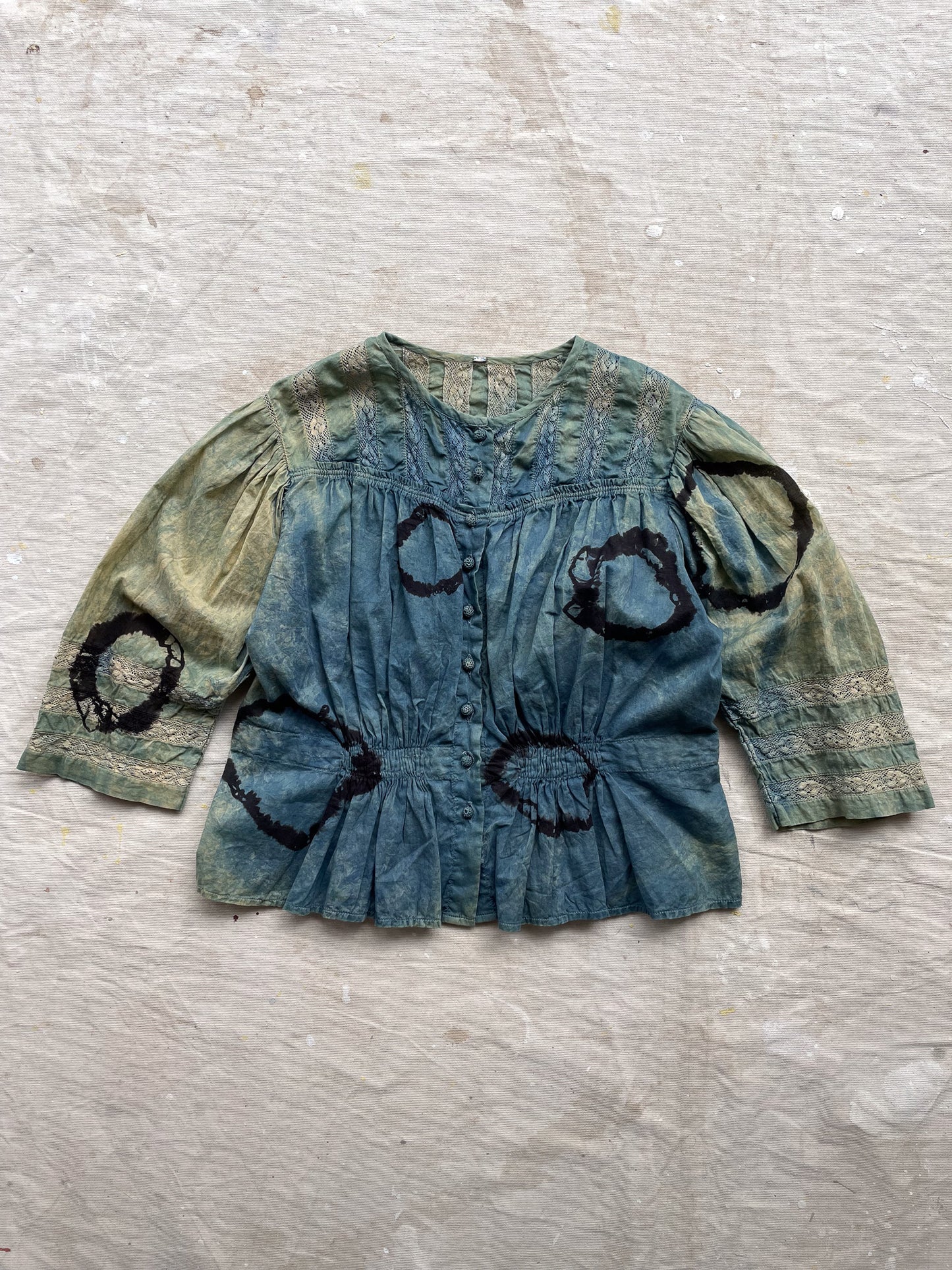 MIMI PROBER HAND DYED ANTIQUE BLOUSE [S]