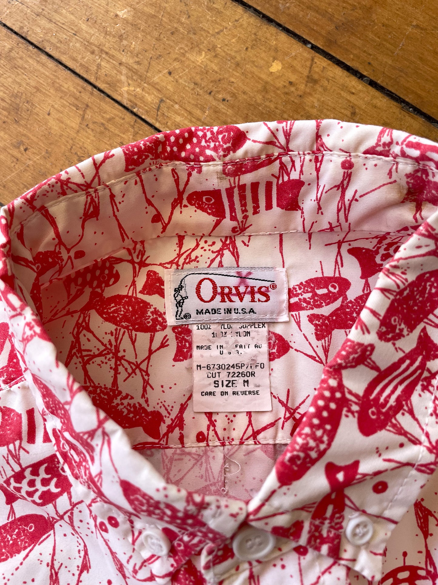 ORVIS ALL OVER PRINT BUTTON UP SHIRT [M]
