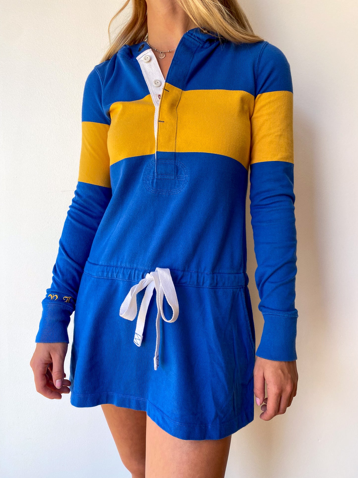 RALPH LAUREN HOODED RUGBY DRESS—[XS/S]