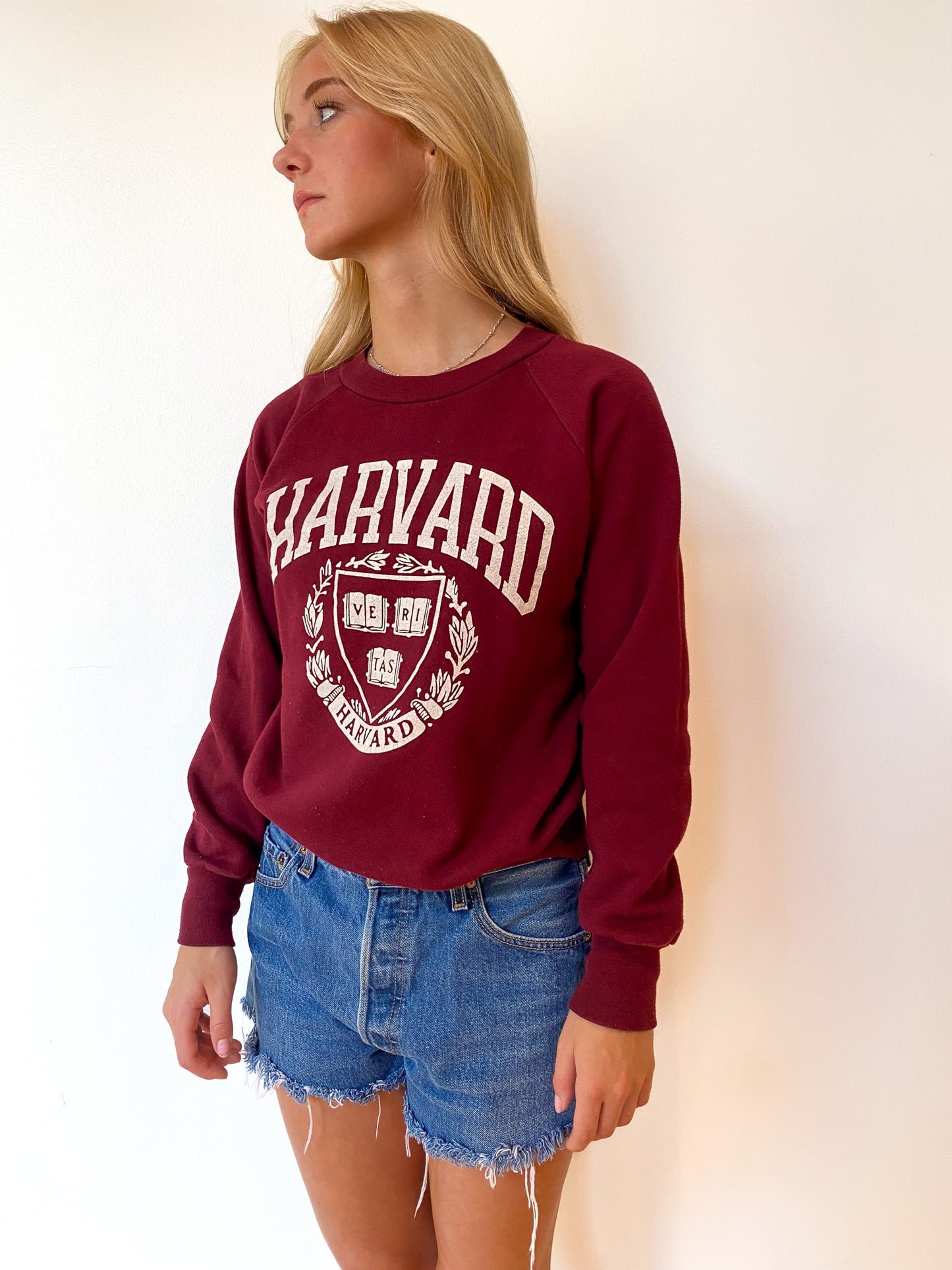 70's Harvard University Crewneck—[S]