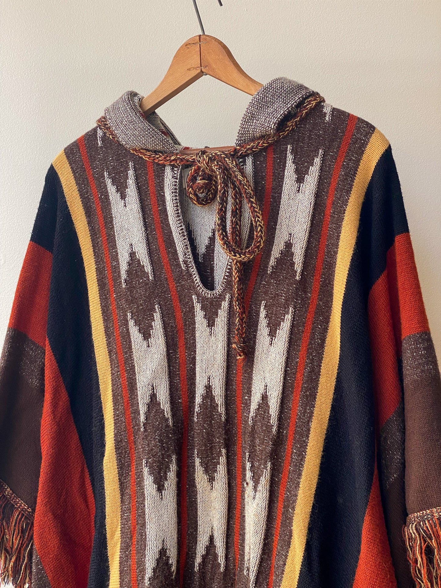 Hooded Wool Poncho—[OSFM]