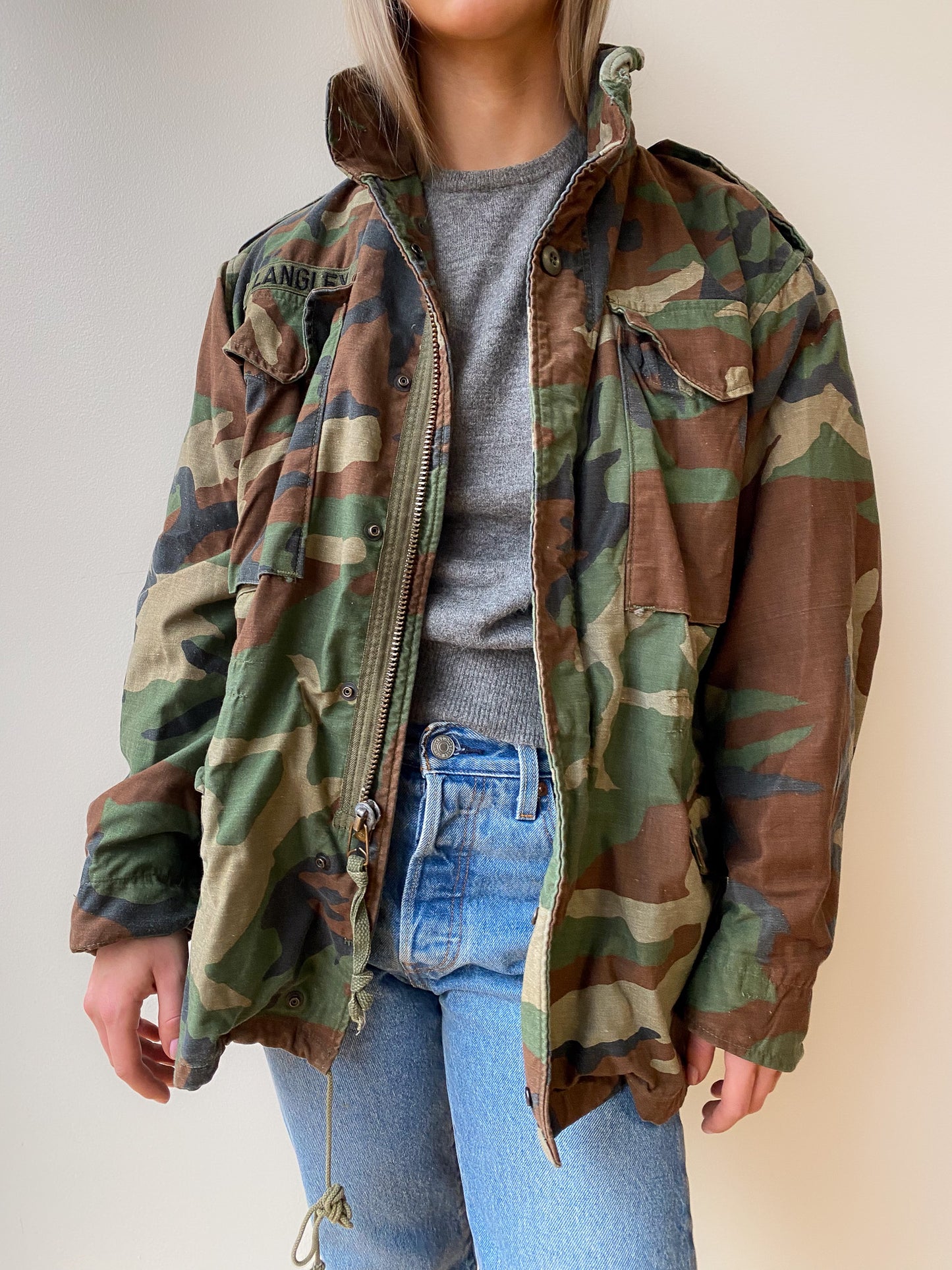 Camouflage Military Jacket—[S]