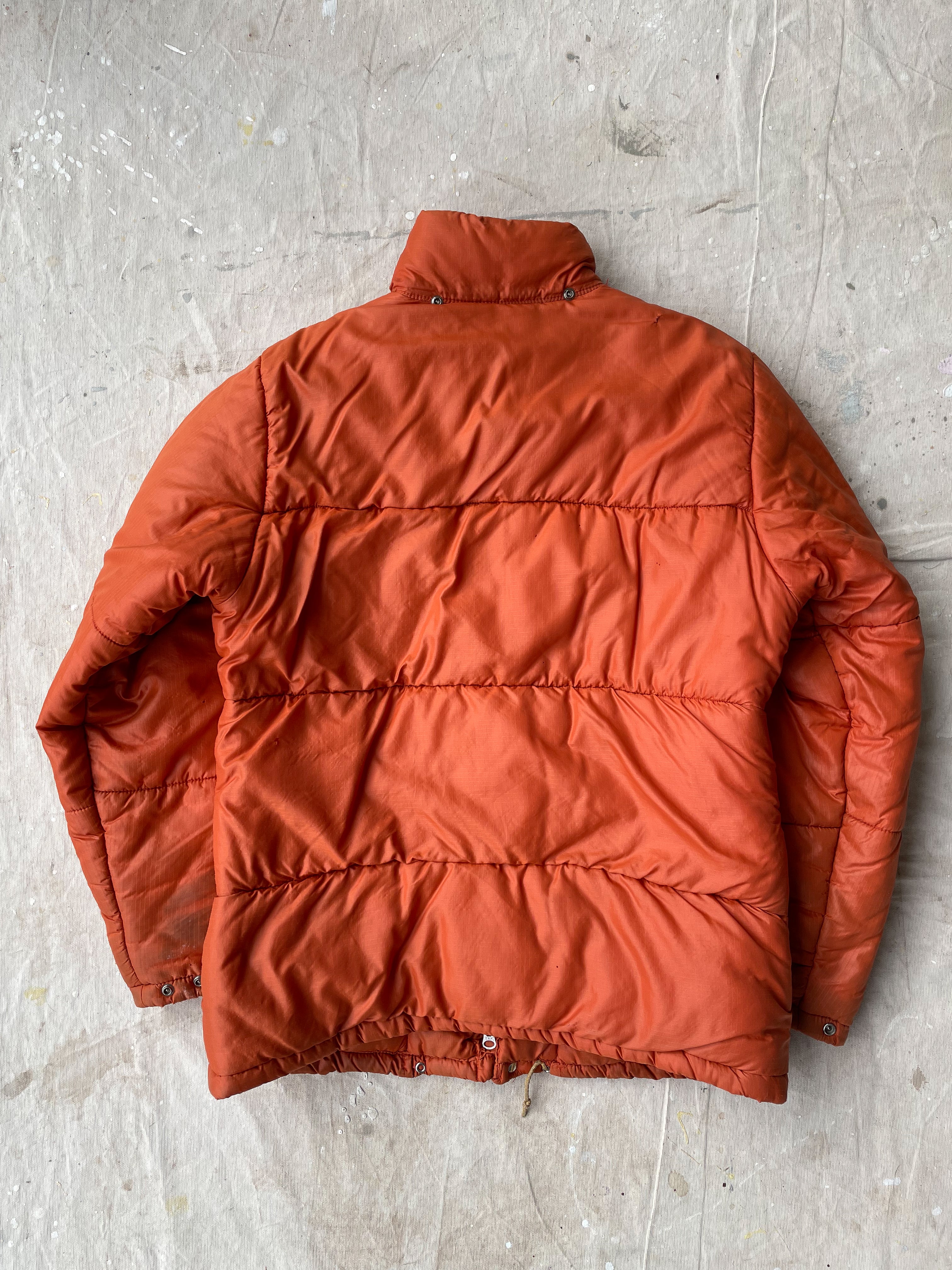 North face best sale orange puffer