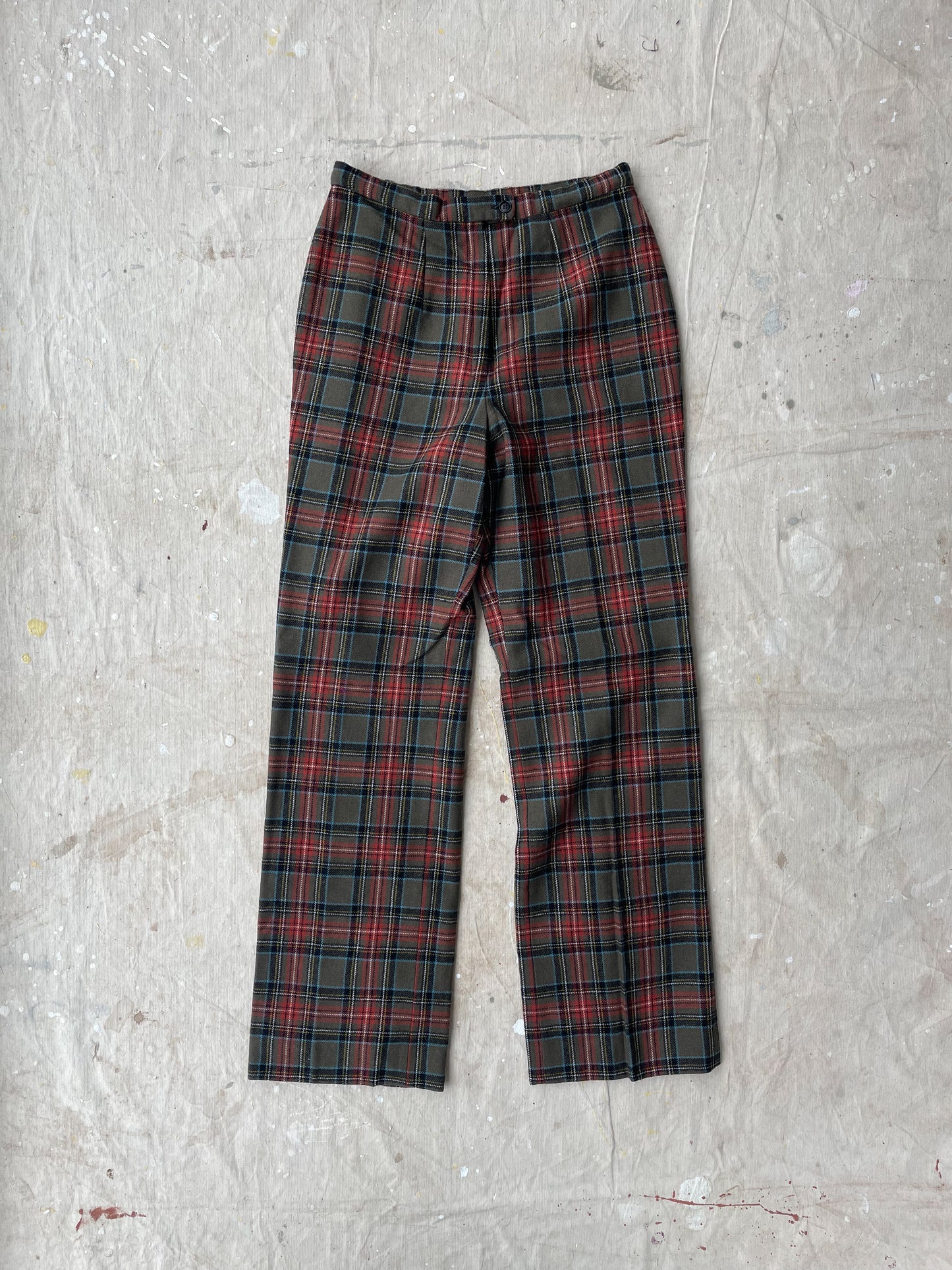 70's Pendleton Tartan Wool Trousers—[28X32]