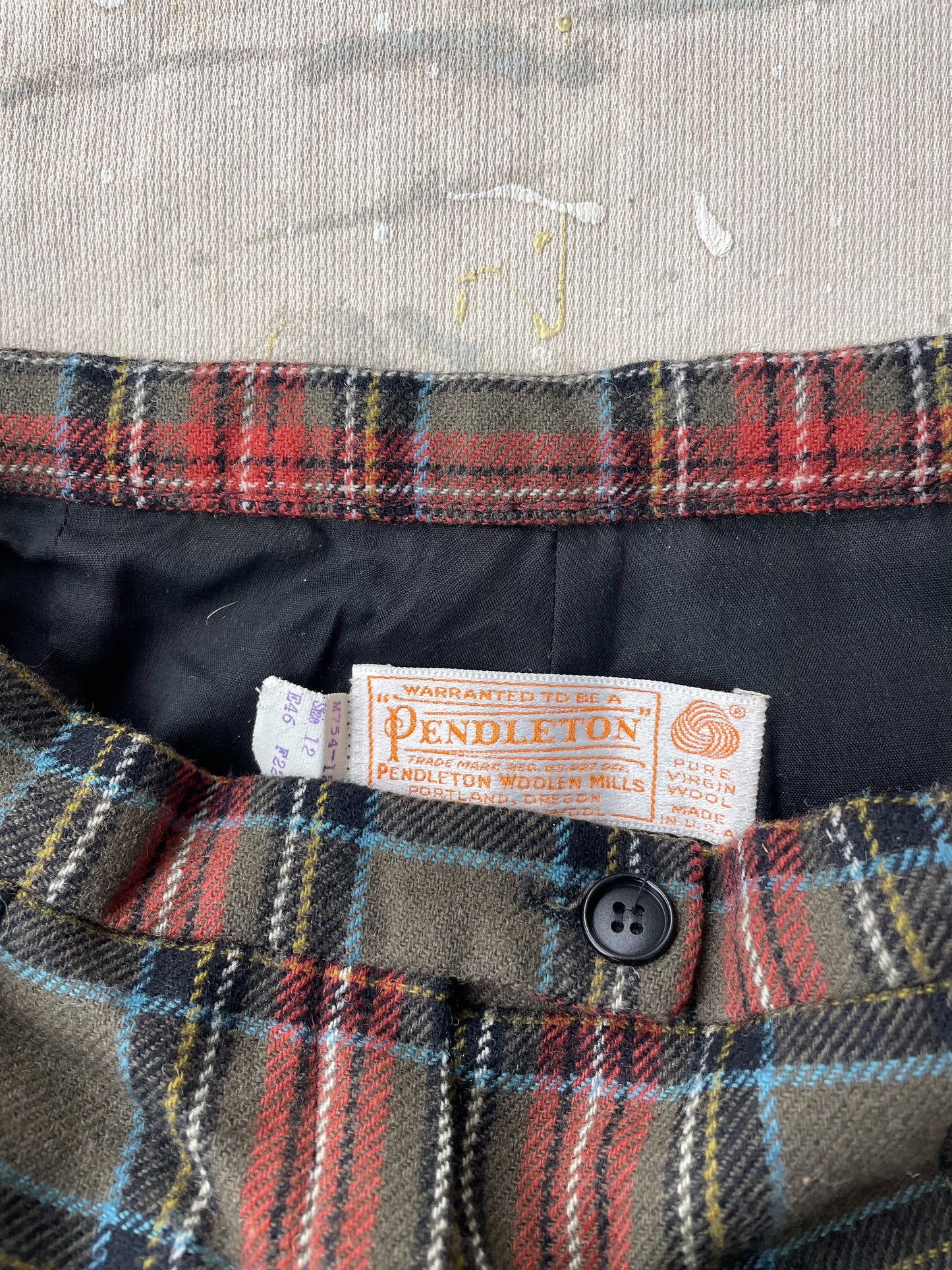 70's Pendleton Tartan Wool Trousers—[28X32]
