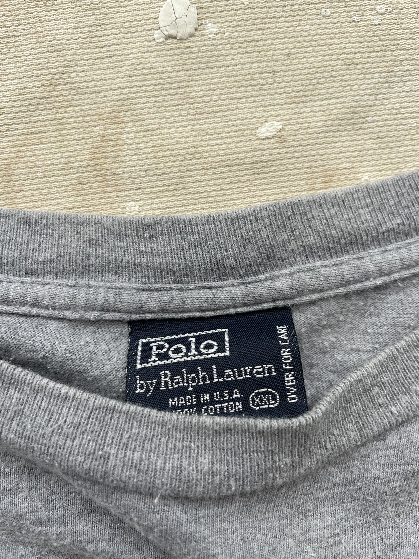 POLO RALPH LAUREN LONG SLEEVE—MARL GREY [XXL]