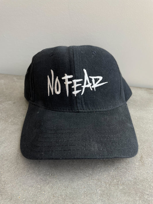 NO FEAR SNAPBACK HAT—BLACK