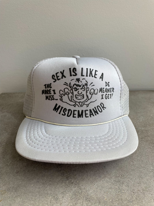 SEX IS LIKE A MISDEMEANOR HAT