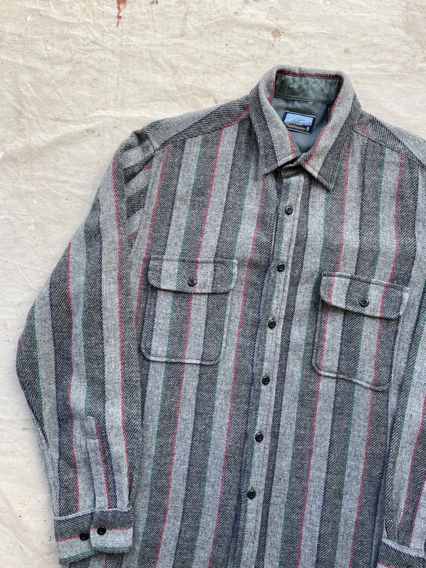 Fieldmaster Multi-Stripe Wool Shirt-[L]