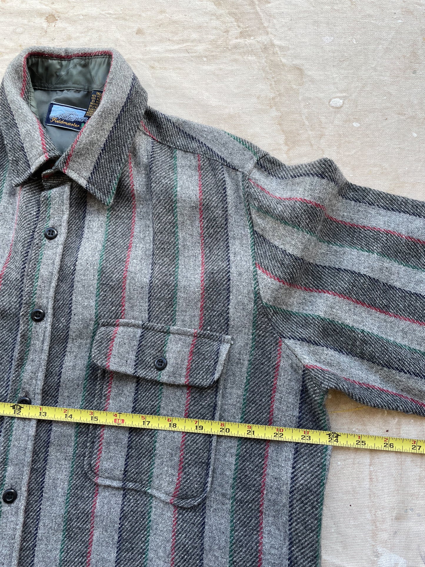 Fieldmaster Multi-Stripe Wool Shirt-[L]