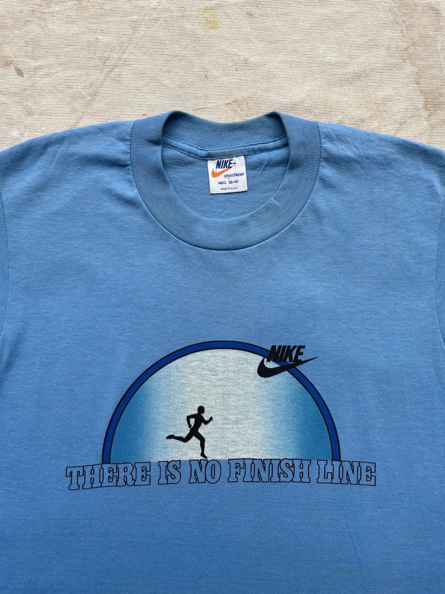 70's Nike "There Is No Finish Line" T-Shirt—[L]