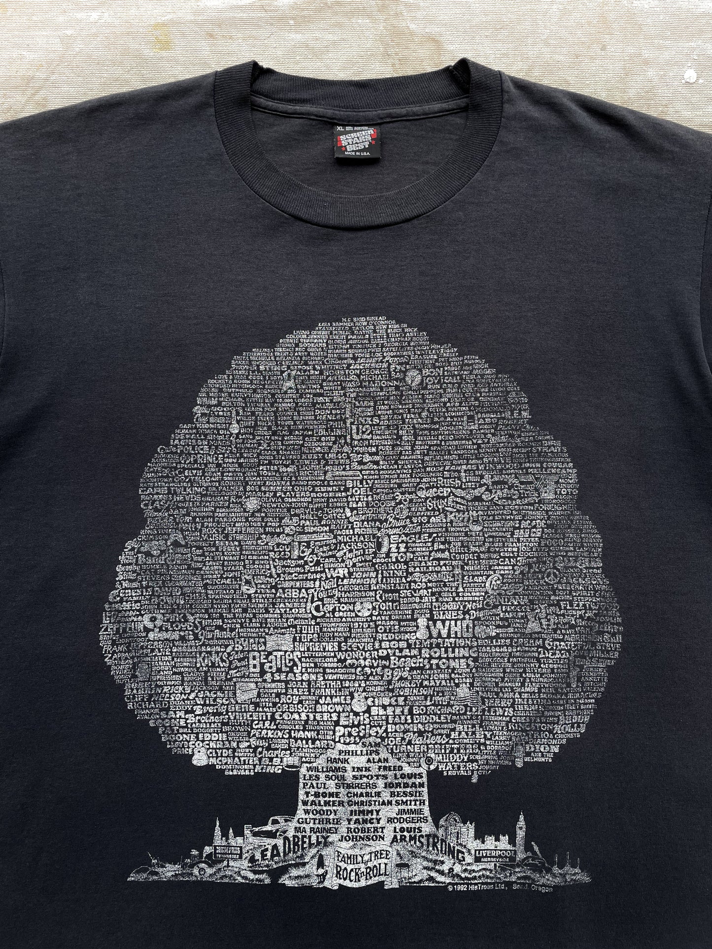 "Family Tree Of Rock 'N Roll" T-Shirt—[XL]
