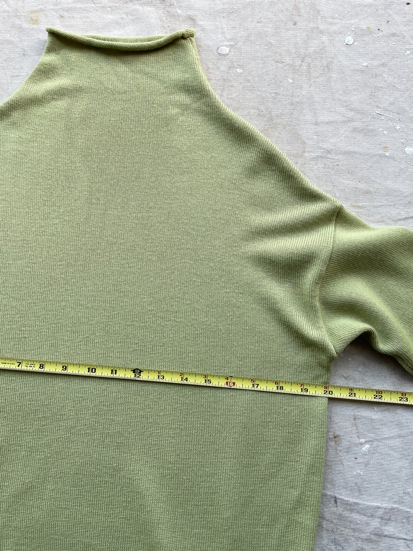 ROLLNECK SWEATER—PASTEL GREEN [S]