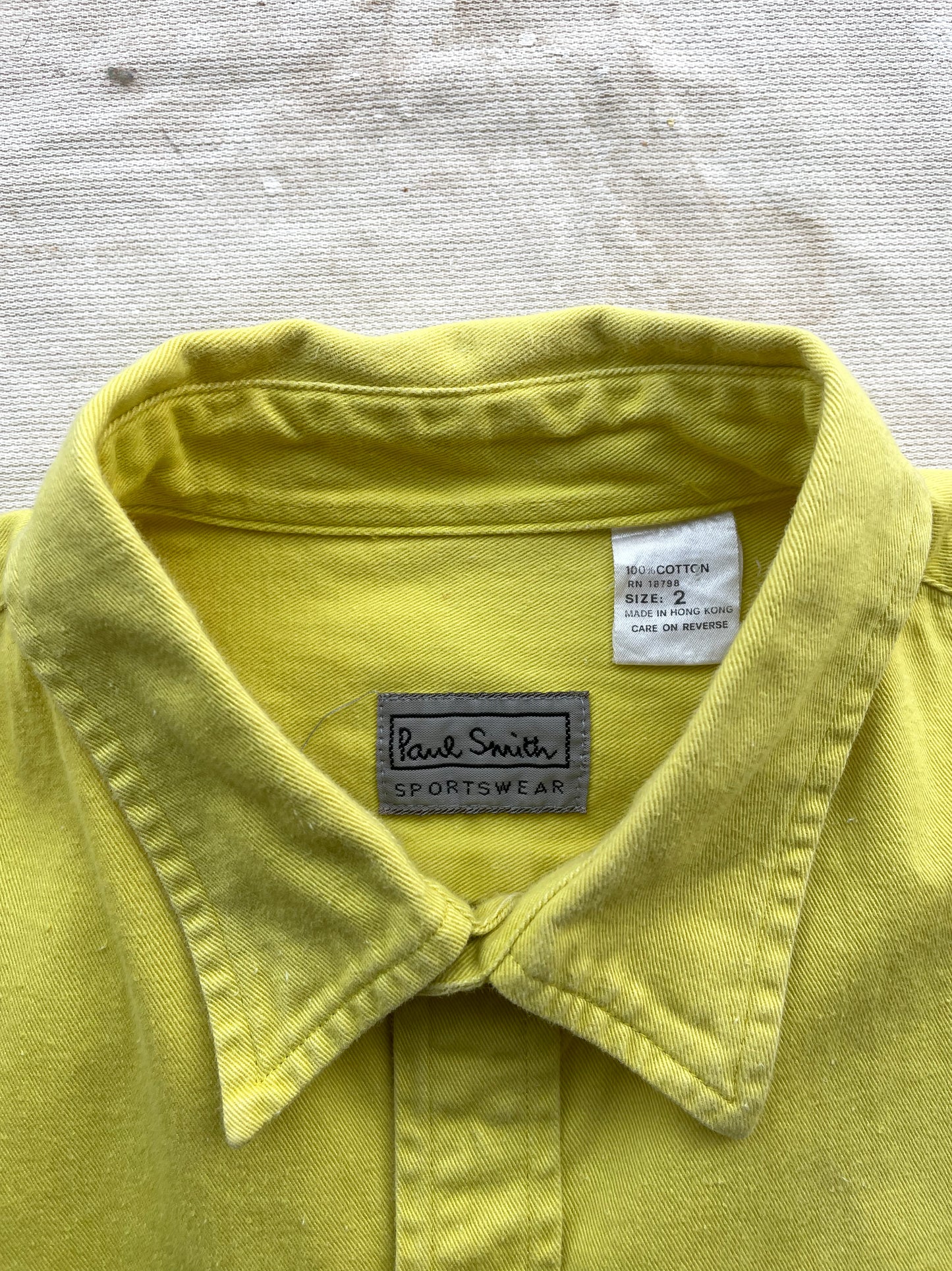 PAUL SMITH BUTTON UP SHIRT—YELLOW [L]