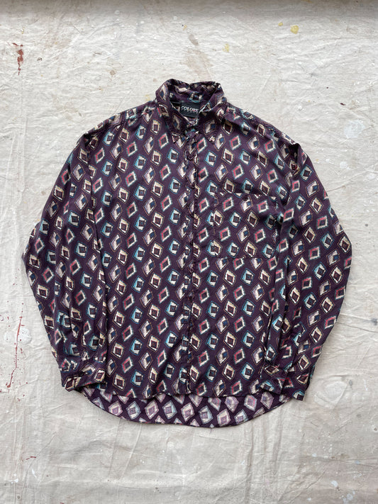 Paisley Stamp Silk Shirt—MULTI [L]