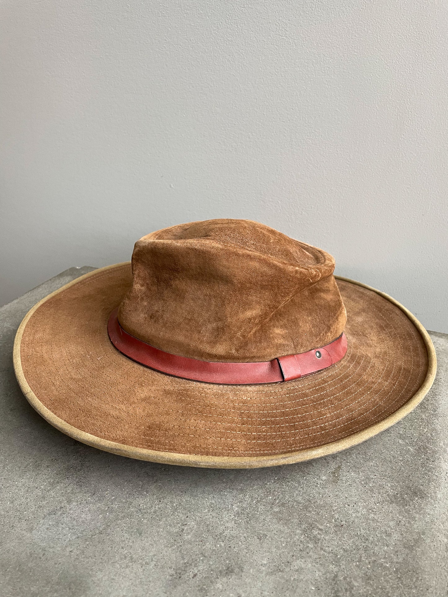 J.Crew Leather Big Brim Hat