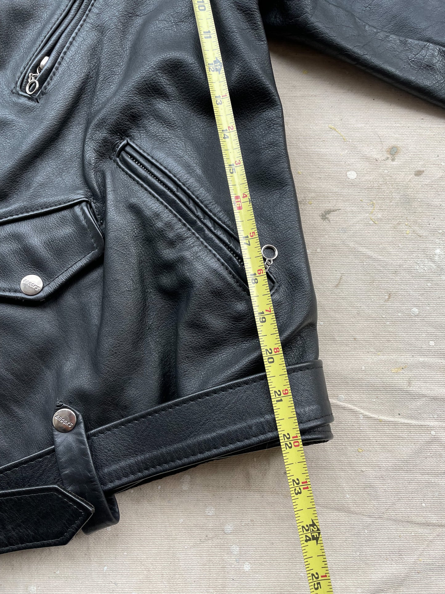 Genuine Leather Motorcycle Jacket—[L]