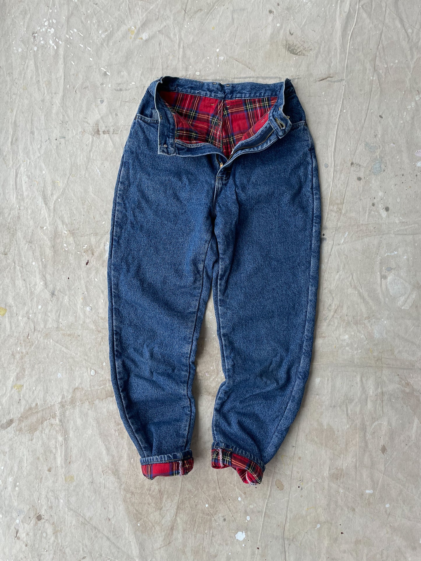 L.L. Bean Flannel Lined High-Rise Jeans—[24X28]