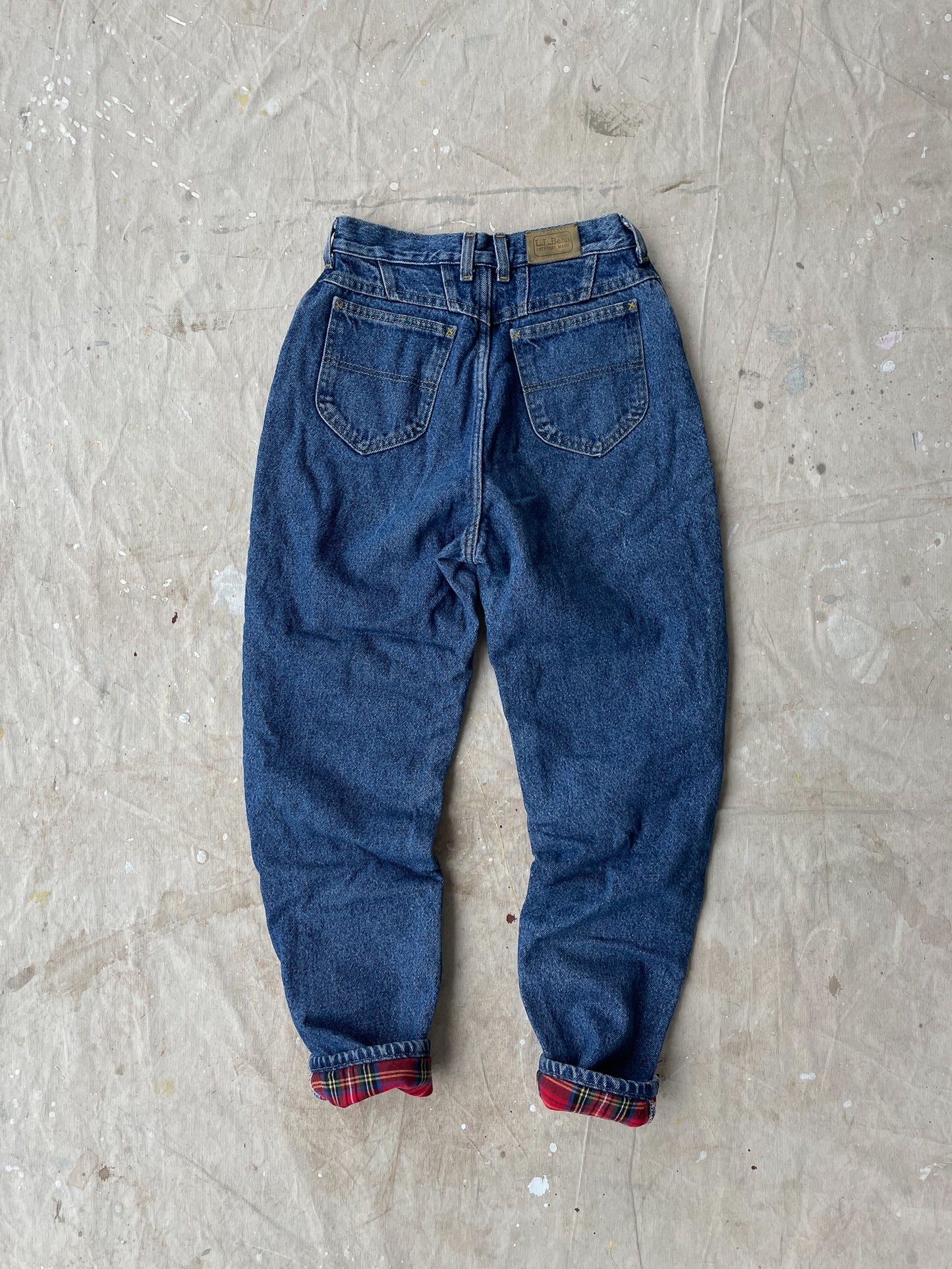 L.L. Bean Flannel Lined High-Rise Jeans—[24X28]