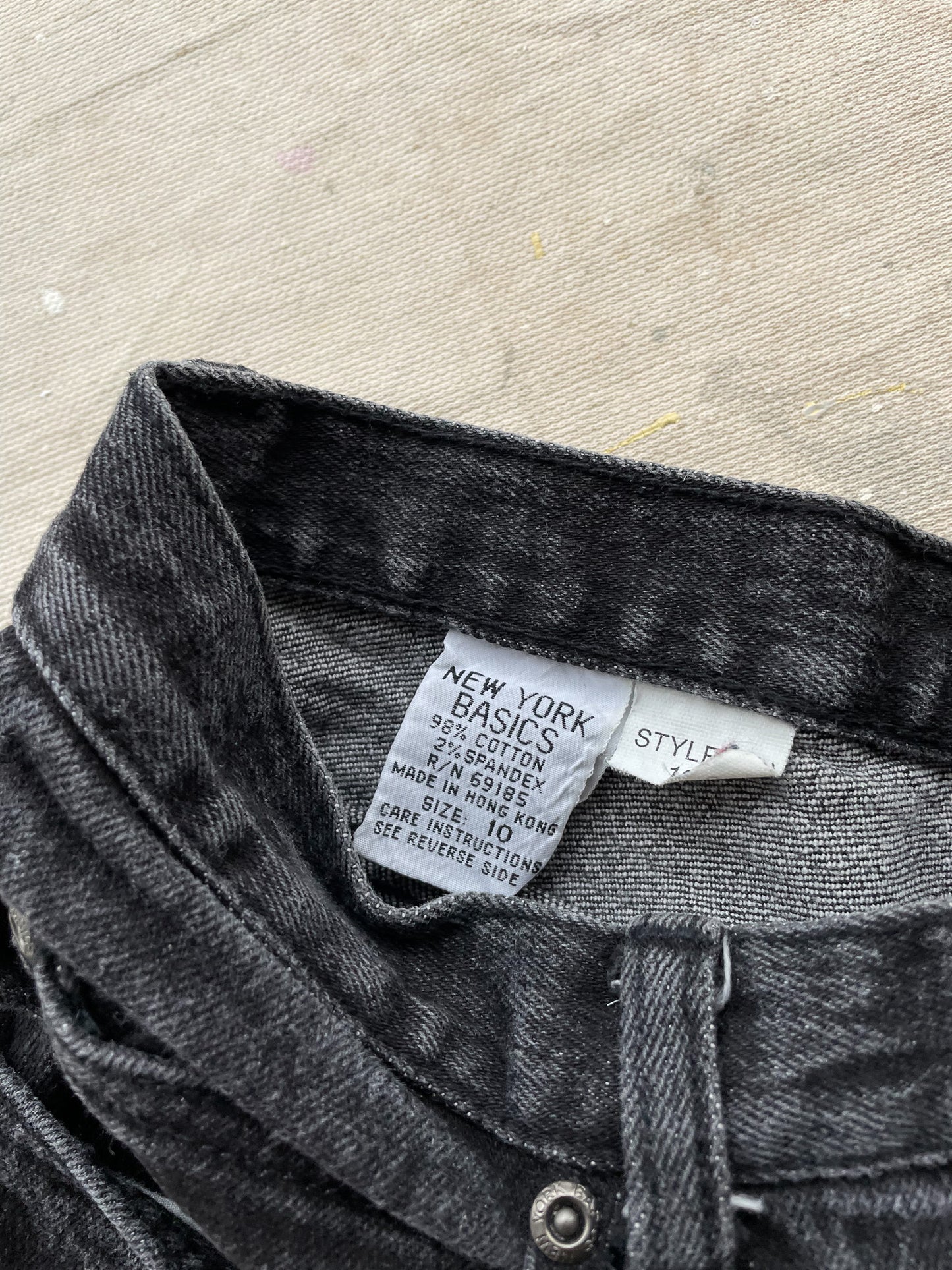High-Rise Black Wash Jeans—[26X27]