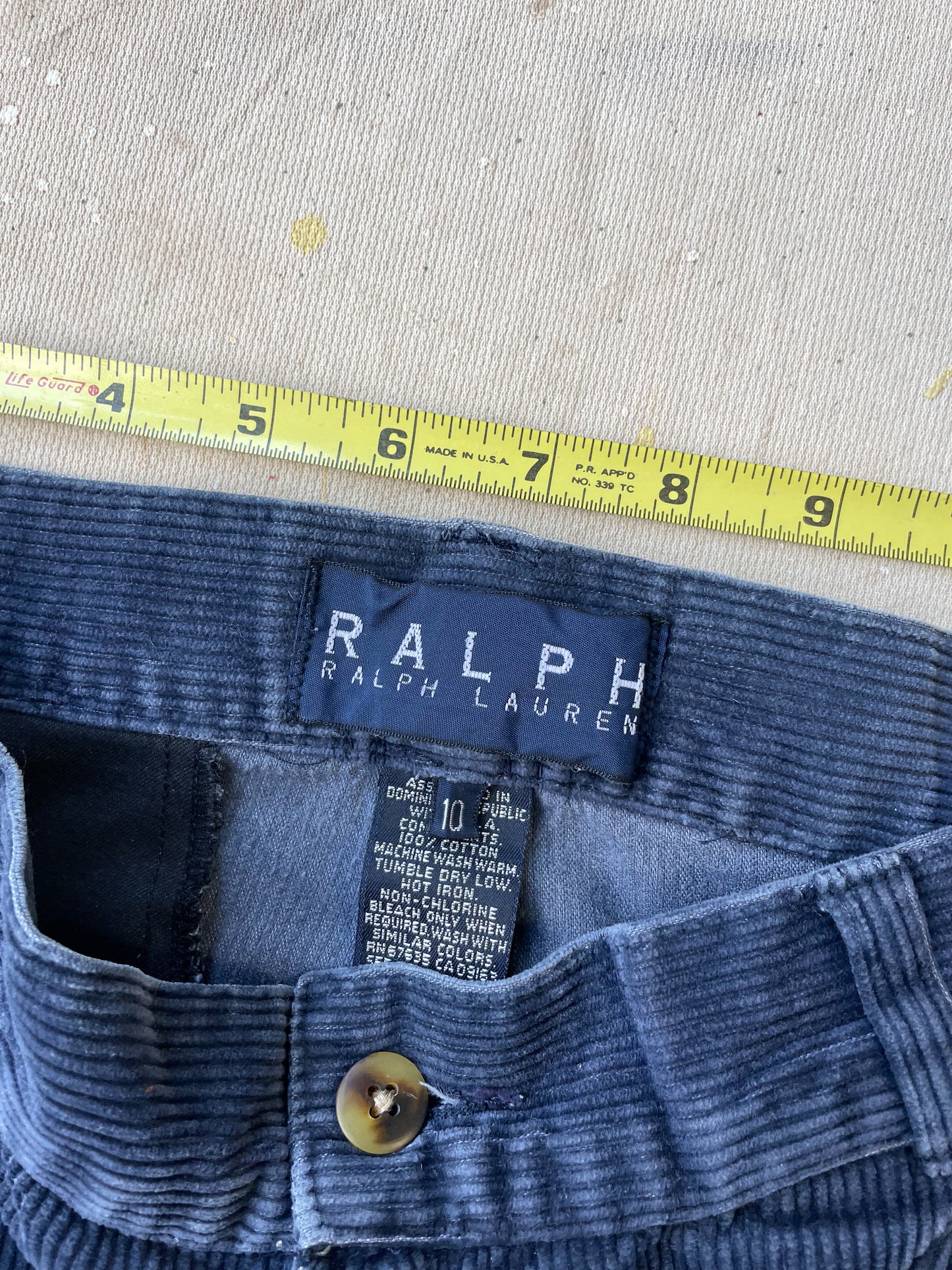 RALPH LAUREN MID-RISE CORDUROY PANTS—[26X27]
