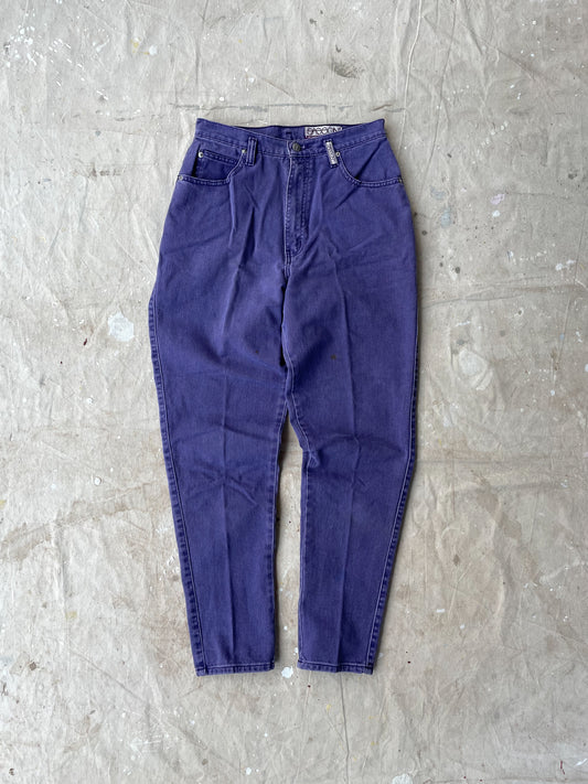 High-Rise Purple Jeans—[28X30]
