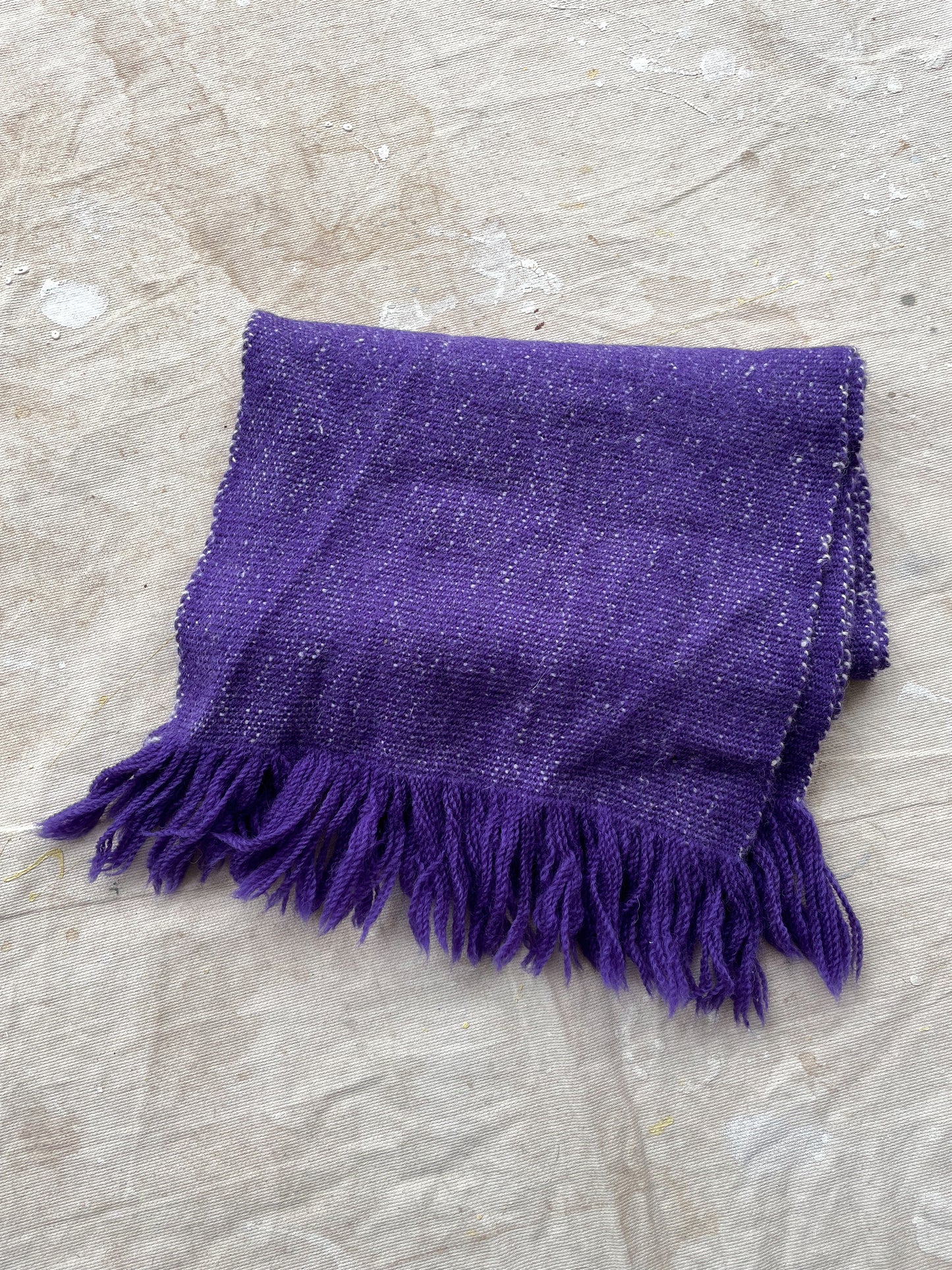 Handmade Purple Wool Scarf