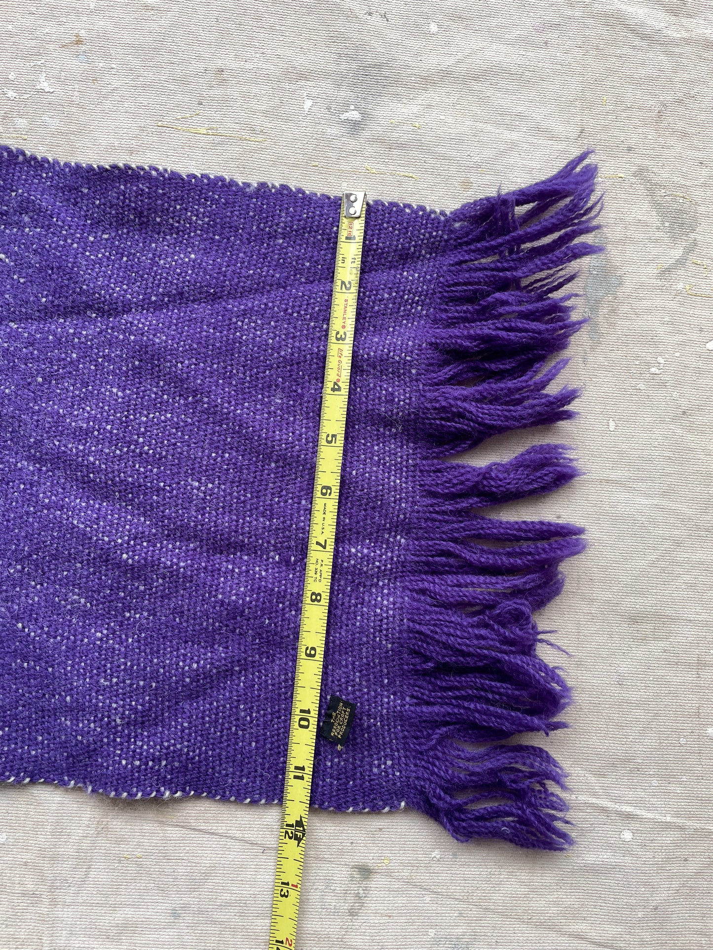 Handmade Purple Wool Scarf