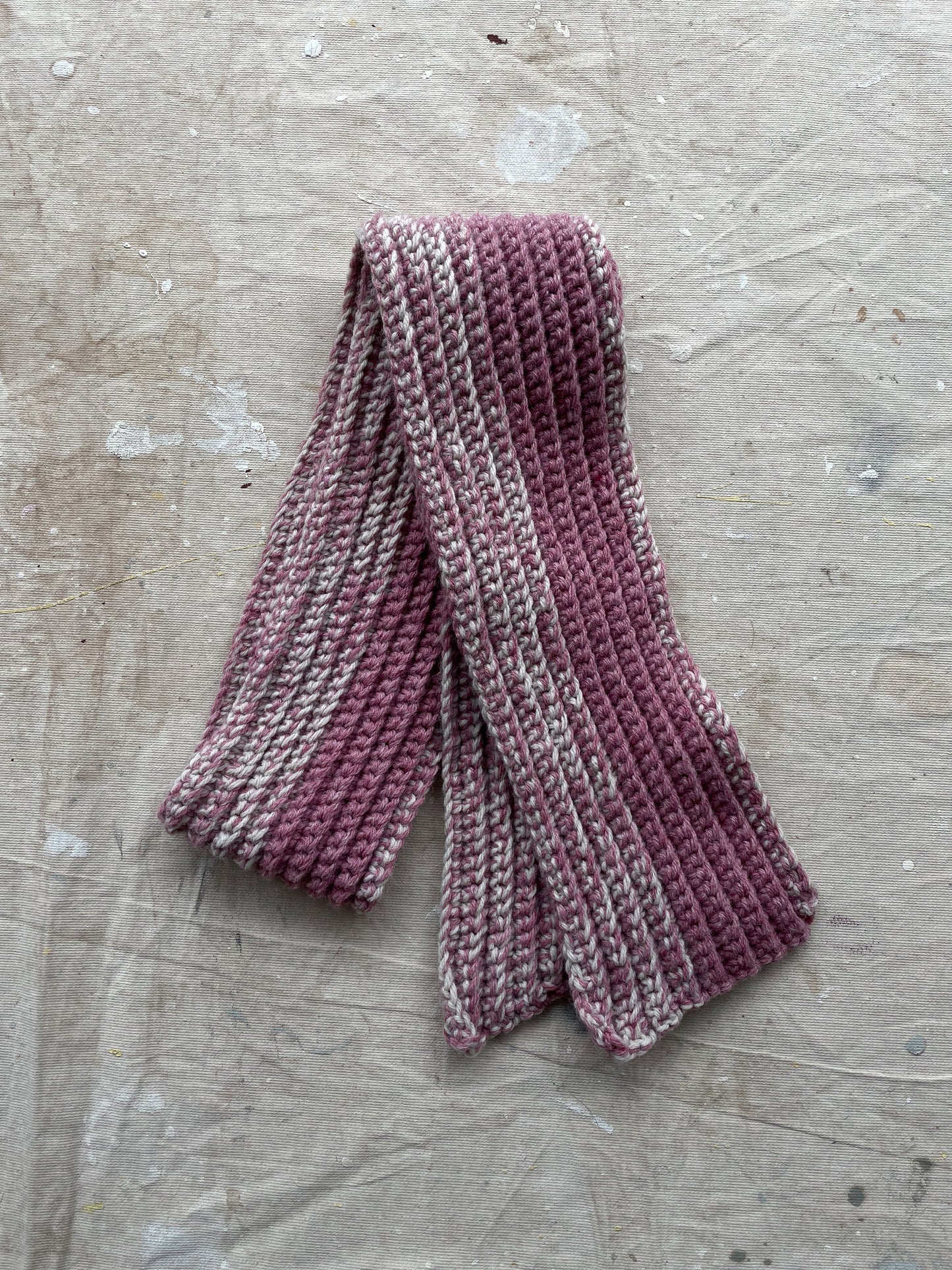 Hand Knit Wool Scarf