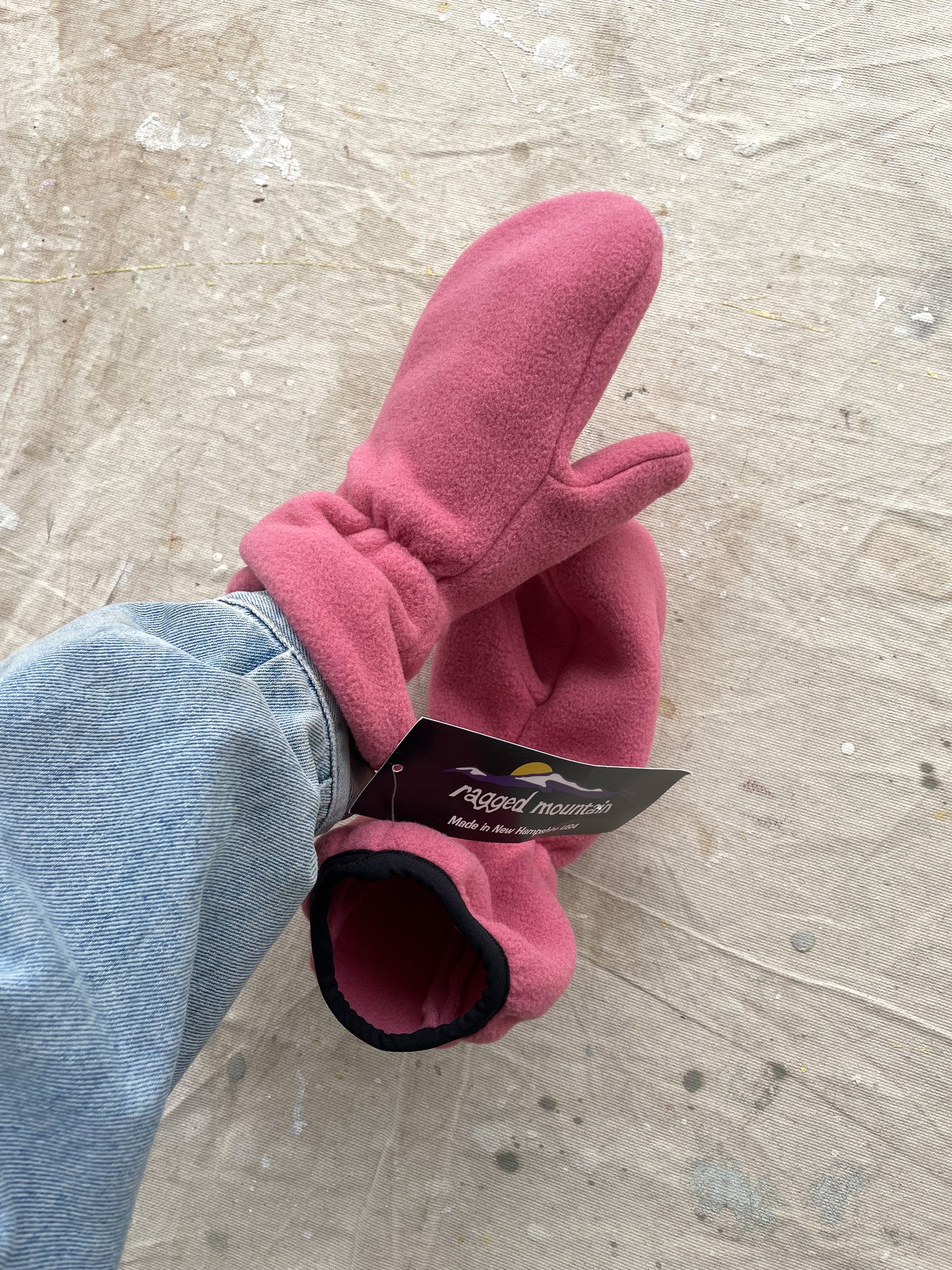 Pink Fleece Mittens—[S]
