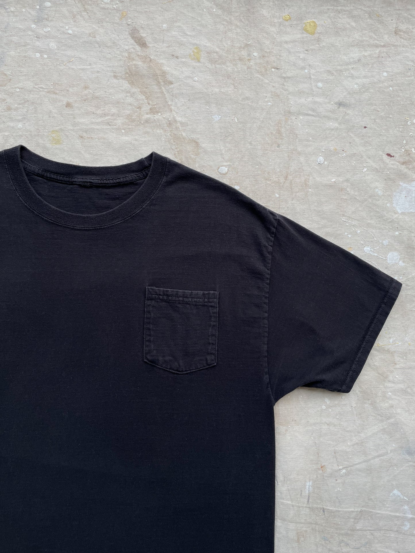 Blank Black Pocket T-Shirt—[M]