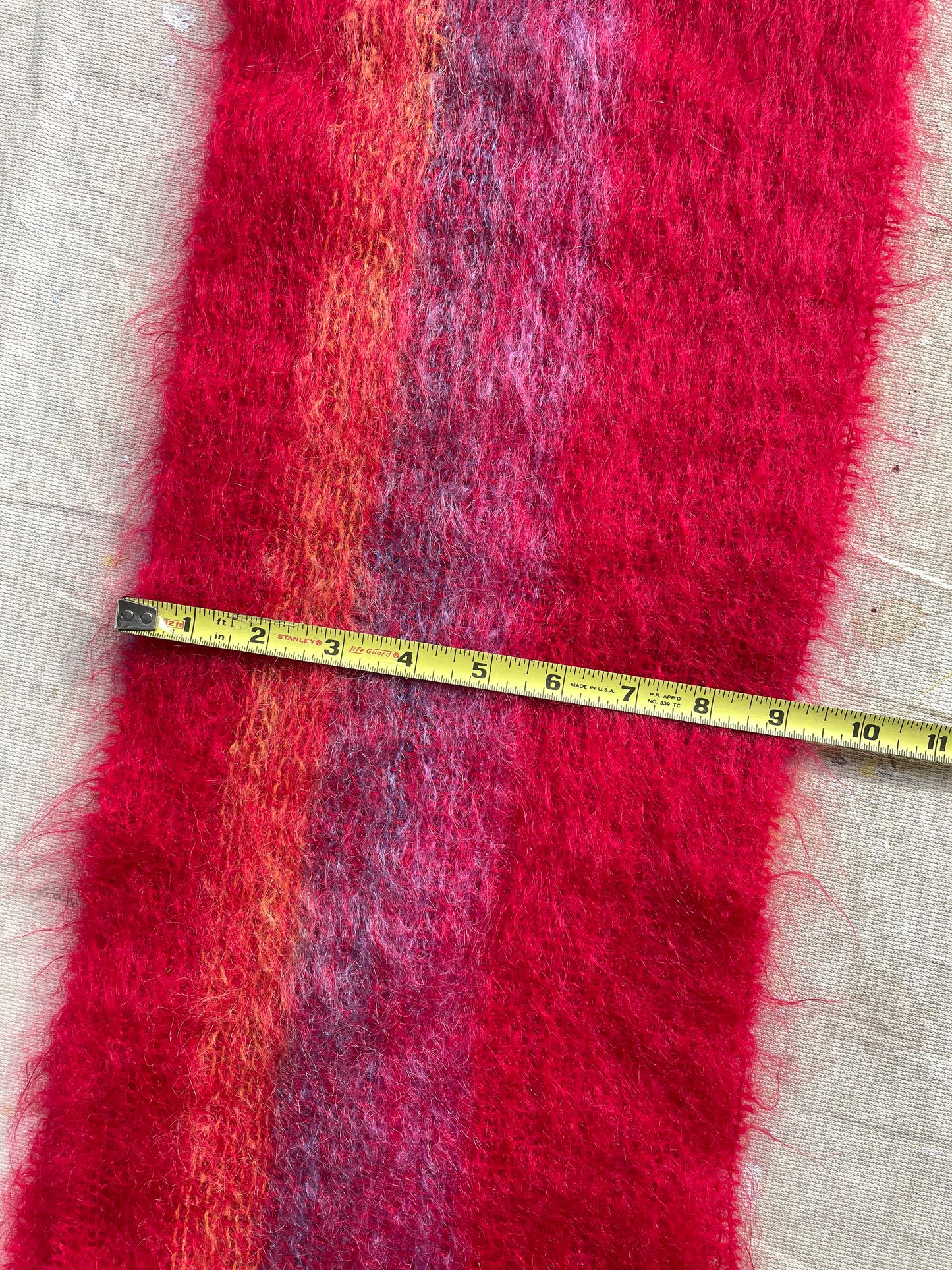 MOHAIR SCARF—RED