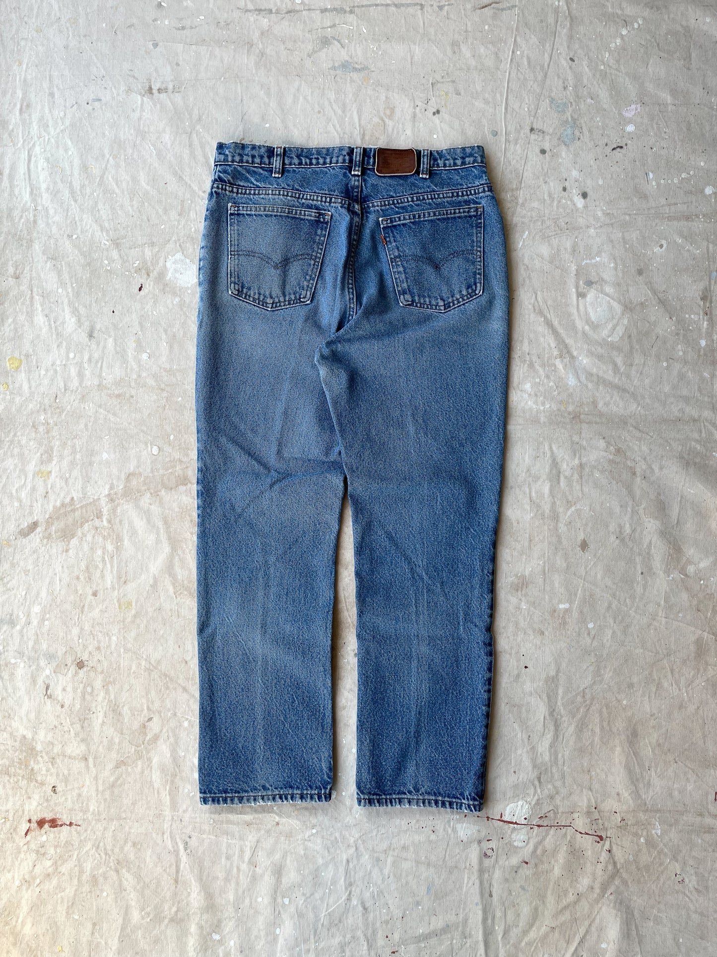 80's Levi's 619 Orange Tab Jeans—[33X28]