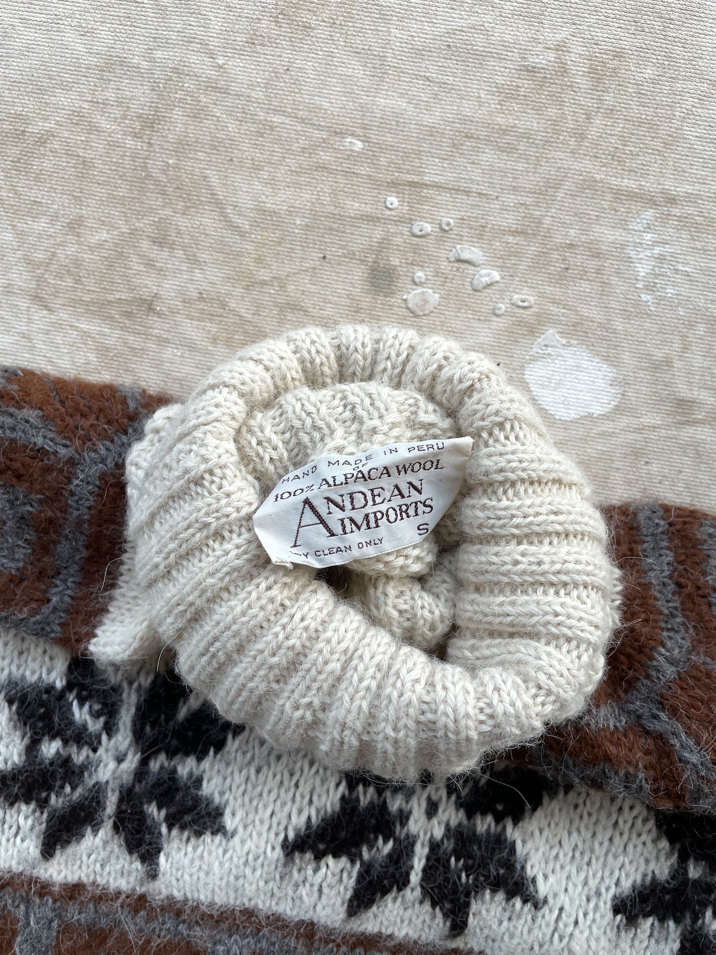 Handmade Alpaca Turtleneck Sweater—[S]